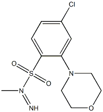 N1-imino(morpholino)methyl-4-chlorobenzene-1-sulfonamide Struktur