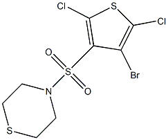 4-[(4-bromo-2,5-dichloro-3-thienyl)sulfonyl]thiomorpholine Struktur