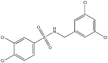 N1-(3,5-dichlorobenzyl)-3,4-dichlorobenzene-1-sulfonamide Struktur