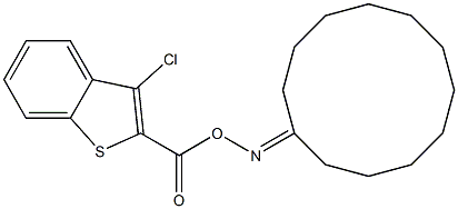 3-chloro-2-{[(cyclododecylideneamino)oxy]carbonyl}-1-benzothiophene Struktur