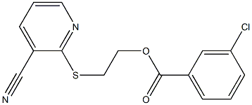 2-[(3-cyano-2-pyridyl)thio]ethyl 3-chlorobenzoate Struktur