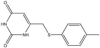 6-{[(4-methylphenyl)thio]methyl}-1,2,3,4-tetrahydropyrimidine-2,4-dione Struktur