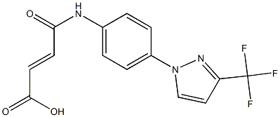 4-oxo-4-{4-[3-(trifluoromethyl)-1H-pyrazol-1-yl]anilino}but-2-enoic acid Struktur