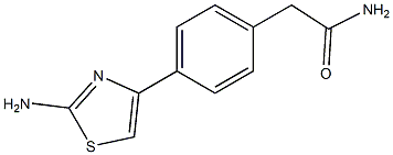 2-[4-(2-amino-1,3-thiazol-4-yl)phenyl]acetamide Struktur