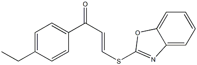 3-(1,3-benzoxazol-2-ylthio)-1-(4-ethylphenyl)prop-2-en-1-one Struktur