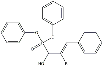 2-bromo-1-(diphenylphosphoryl)-3-phenylprop-2-en-1-ol Struktur