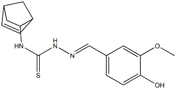 N1-bicyclo[2.2.1]hept-5-en-2-yl-2-(4-hydroxy-3-methoxybenzylidene)hydrazine-1-carbothioamide Struktur