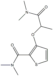 3-[2-(dimethylamino)-1-methyl-2-oxoethoxy]-N,N-dimethyl-2-thiophenecarboxamide Struktur