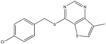 4-[(4-chlorobenzyl)thio]-7-methylthieno[3,2-d]pyrimidine Struktur