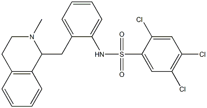 N1-{2-[(2-methyl-1,2,3,4-tetrahydroisoquinolin-1-yl)methyl]phenyl}-2,4,5-trichlorobenzene-1-sulfonamide Struktur