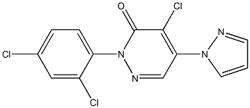 4-chloro-2-(2,4-dichlorophenyl)-5-(1H-pyrazol-1-yl)-2,3-dihydropyridazin-3-one Struktur