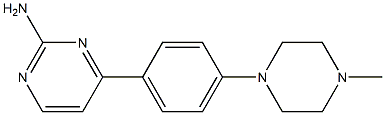 4-[4-(4-methylpiperazino)phenyl]-2-pyrimidinamine Struktur