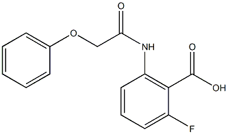 2-fluoro-6-[(2-phenoxyacetyl)amino]benzoic acid Struktur