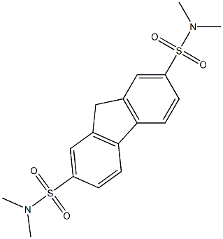 N2,N2,N7,N7-tetramethyl-9H-fluorene-2,7-disulfonamide Struktur