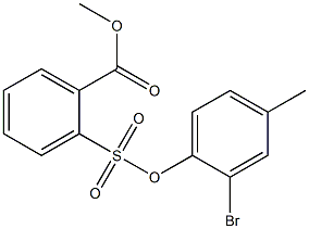 methyl 2-[(2-bromo-4-methylphenoxy)sulfonyl]benzoate Struktur