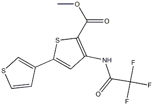 methyl 5-(3-thienyl)-3-[(2,2,2-trifluoroacetyl)amino]thiophene-2-carboxylate Struktur