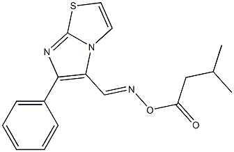 5-({[(3-methylbutanoyl)oxy]imino}methyl)-6-phenylimidazo[2,1-b][1,3]thiazole Struktur