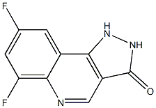 6,8-difluoro-2,3-dihydro-1H-pyrazolo[4,3-c]quinolin-3-one Struktur