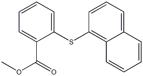 methyl 2-(1-naphthylthio)benzoate Struktur