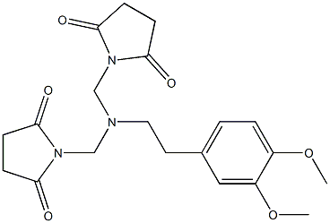 1-({(3,4-dimethoxyphenethyl)[(2,5-dioxo-1-pyrrolidinyl)methyl]amino}methyl)dihydro-1H-pyrrole-2,5-dione Struktur