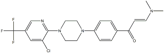 1-(4-{4-[3-chloro-5-(trifluoromethyl)-2-pyridinyl]piperazino}phenyl)-3-(dimethylamino)-2-propen-1-one Struktur