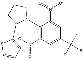 1-[2,6-dinitro-4-(trifluoromethyl)phenyl]-2-(2-thienyl)pyrrolidine Struktur