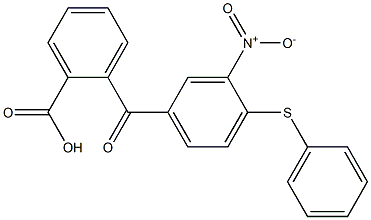 2-[3-nitro-4-(phenylthio)benzoyl]benzoic acid Struktur