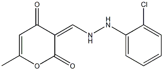 3-{(Z)-[2-(2-chlorophenyl)hydrazino]methylidene}-6-methyl-2H-pyran-2,4-dione Struktur