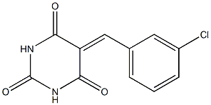 5-(3-chlorobenzylidene)hexahydropyrimidine-2,4,6-trione Struktur