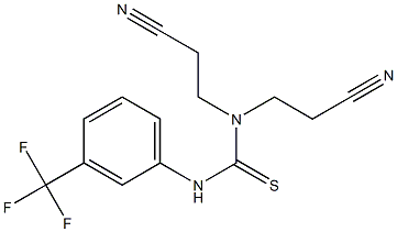 N,N-di(2-cyanoethyl)-N'-[3-(trifluoromethyl)phenyl]thiourea Struktur