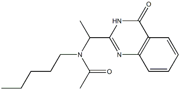 N-[1-(4-oxo-3,4-dihydro-2-quinazolinyl)ethyl]-N-pentylacetamide Struktur