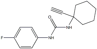 N-(1-ethynylcyclohexyl)-N'-(4-fluorophenyl)urea Struktur