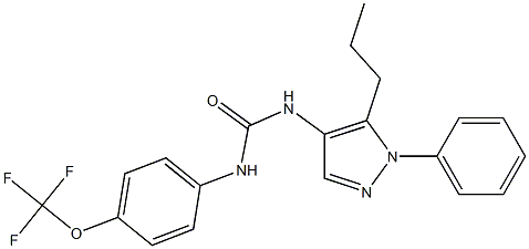 N-(1-phenyl-5-propyl-1H-pyrazol-4-yl)-N'-[4-(trifluoromethoxy)phenyl]urea Struktur