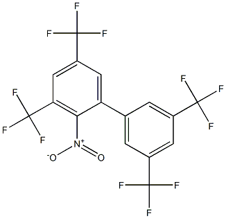 2-nitro-3,3',5,5'-tetrakis(trifluoromethyl)-1,1'-biphenyl Struktur