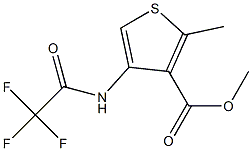 methyl 2-methyl-4-[(2,2,2-trifluoroacetyl)amino]thiophene-3-carboxylate Struktur