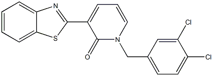 3-(1,3-benzothiazol-2-yl)-1-(3,4-dichlorobenzyl)-2(1H)-pyridinone Struktur