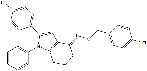 2-(4-chlorophenyl)-1-phenyl-1,5,6,7-tetrahydro-4H-indol-4-one O-(4-chlorobenzyl)oxime Struktur