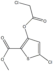 methyl 5-chloro-3-[(2-chloroacetyl)oxy]thiophene-2-carboxylate Struktur