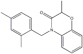 4-(2,4-dimethylbenzyl)-2-methyl-2H-1,4-benzoxazin-3(4H)-one Struktur