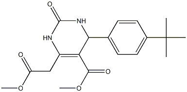 methyl 4-[4-(tert-butyl)phenyl]-6-(2-methoxy-2-oxoethyl)-2-oxo-1,2,3,4-tetrahydro-5-pyrimidinecarboxylate Struktur