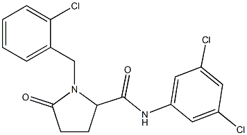 1-(2-chlorobenzyl)-N-(3,5-dichlorophenyl)-5-oxo-2-pyrrolidinecarboxamide Struktur