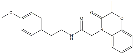 N-(4-methoxyphenethyl)-2-(2-methyl-3-oxo-2,3-dihydro-4H-1,4-benzoxazin-4-yl)acetamide Struktur