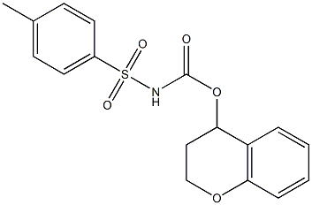 3,4-dihydro-2H-chromen-4-yl N-[(4-methylphenyl)sulfonyl]carbamate Struktur