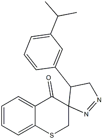 4',5'-dihydro-4'-(5-isopropylphenyl)spiro[2H-1-benzothiopyran-3(4H),3'-[3H]pyrazole]-4-one Struktur