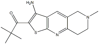 1-(3-amino-6-methyl-5,6,7,8-tetrahydrothieno[2,3-b][1,6]naphthyridin-2-yl)-2,2-dimethyl-1-propanone Struktur