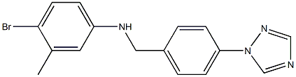 4-bromo-3-methyl-N-[4-(1H-1,2,4-triazol-1-yl)benzyl]aniline Struktur