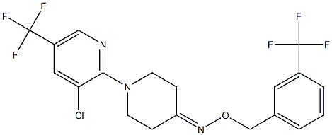 1-[3-chloro-5-(trifluoromethyl)-2-pyridinyl]tetrahydro-4(1H)-pyridinone O-[3-(trifluoromethyl)benzyl]oxime Struktur