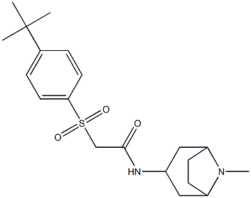 2-{[4-(tert-butyl)phenyl]sulfonyl}-N-(8-methyl-8-azabicyclo[3.2.1]oct-3-yl)acetamide Struktur