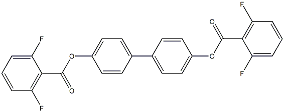 4'-[(2,6-difluorobenzoyl)oxy][1,1'-biphenyl]-4-yl 2,6-difluorobenzoate Struktur