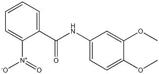 N-(3,4-dimethoxyphenyl)-2-nitrobenzenecarboxamide Struktur